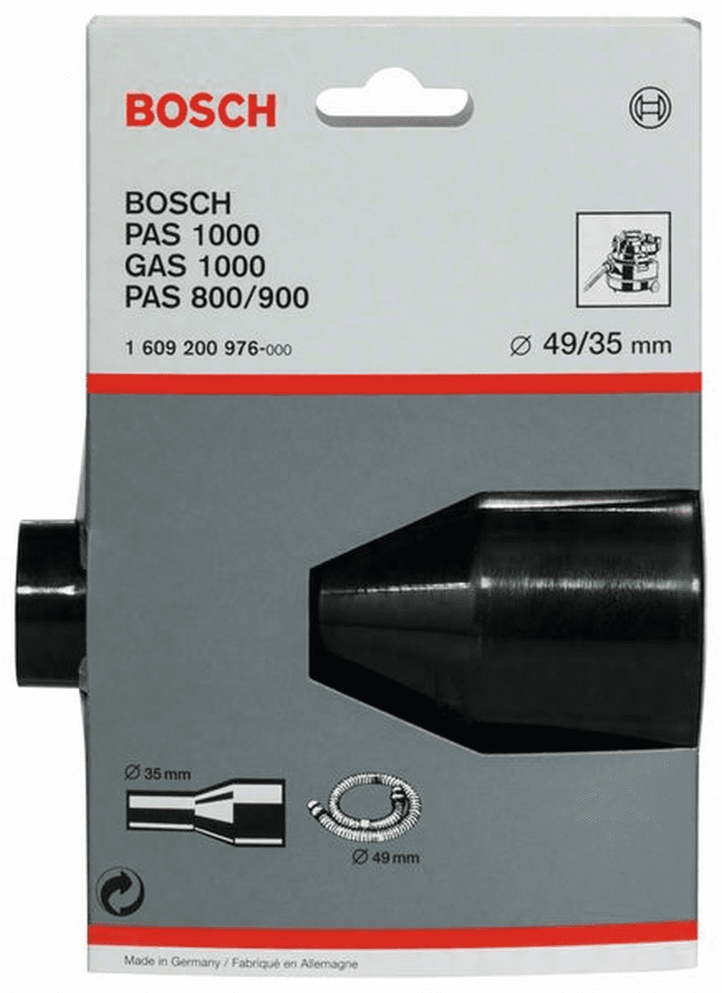 49 mm 1609200976  P10 D Bosch Reduzierstutzen für Bosch-Sauger 
