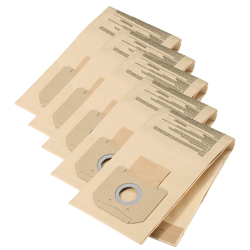 FLEX 5x Papier Filtersäcke Staubsaugerbeutel 340.758 für S 47 VCE 45 L AC VCE 45 