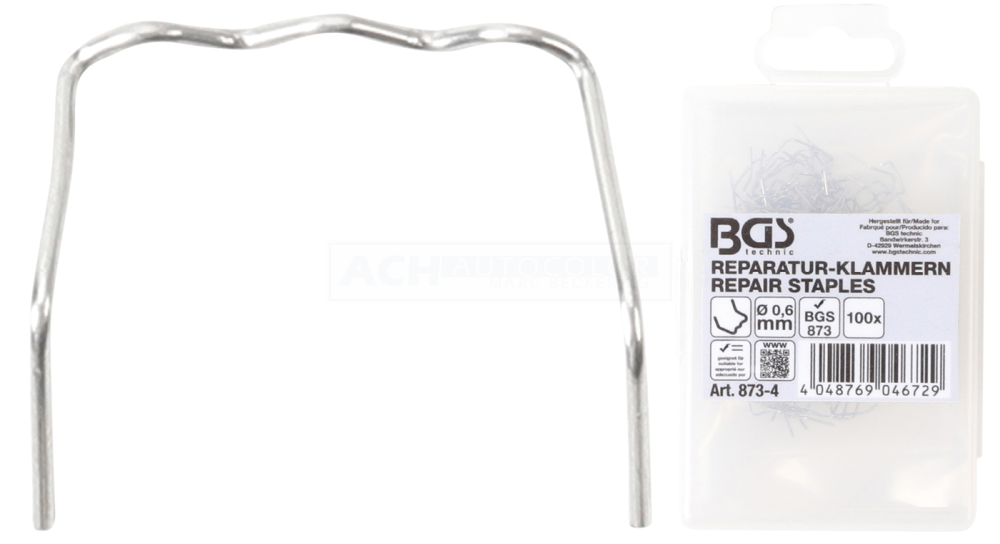 BGS Reparatur-Klammern, L-Form, Ø 0,6 mm