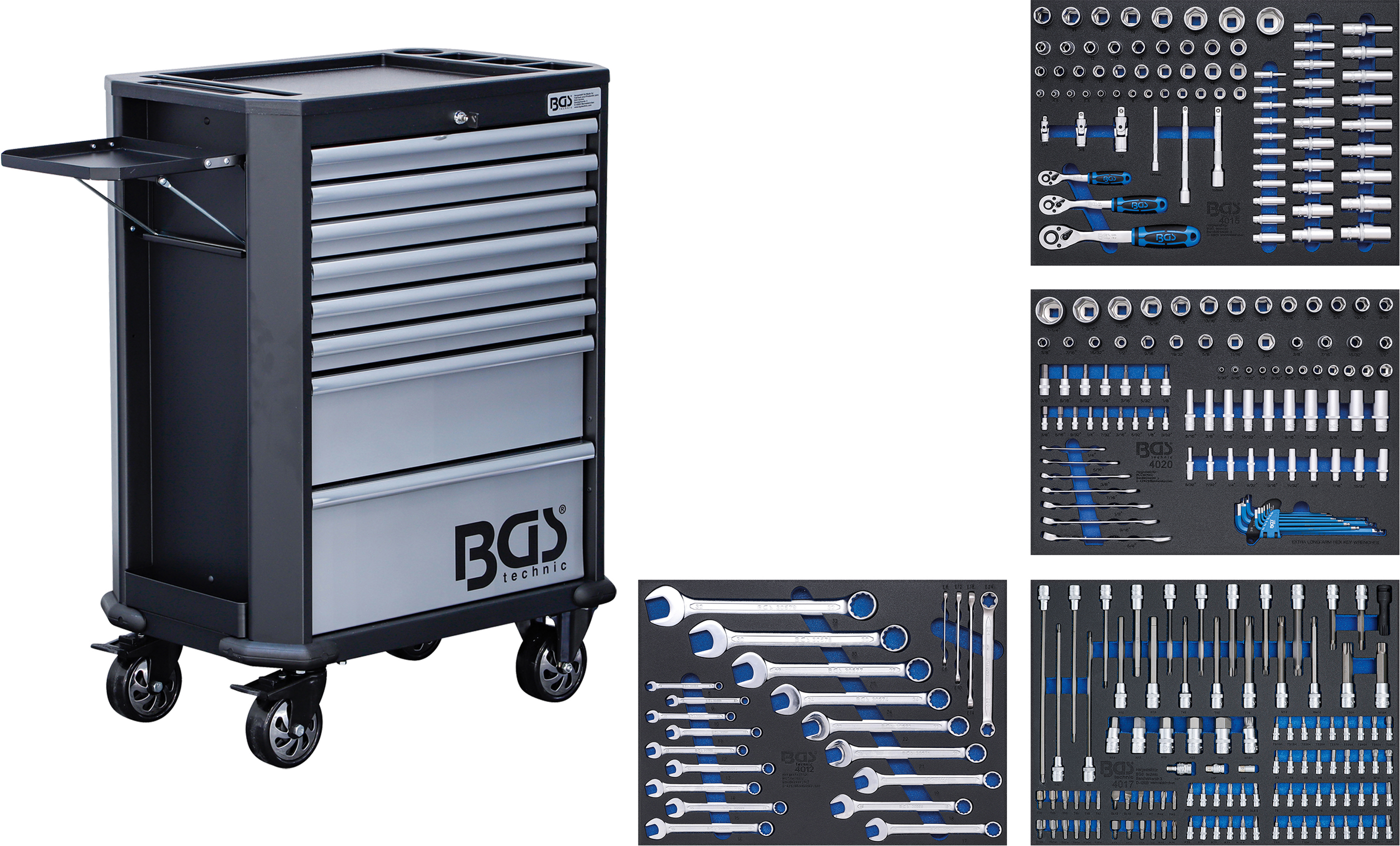 BGS 5051 Werkstattwagen 8 Schubladen mit 296 Werkzeugen | ACH-Shop